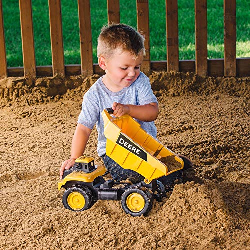 John Deere Sandbox Toys Big Scoop Dump Truck Toy with Titling Dump Bed