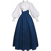Vibsion Vintage Victorian Dress Edwardian Medieval Renaissance Costume Women