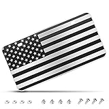 American Flag License Plate, Black Decoration Front