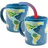 The Unemployed Philosophers Guild Climate Change Heat Transforming Color Changing Mug - Add Hot Coffee and Sea Levels Rise, Comes in Gift Box, 12oz