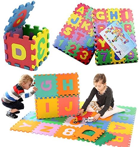 Fdrirect 36PCS EVA Digital Puzzle Foam Letter Alphabet Number Puzzle Toy Gifts