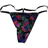 Victoria's Secret V-Hardware V-String Panty – Adjustable Tropical Floral Print Lingerie New