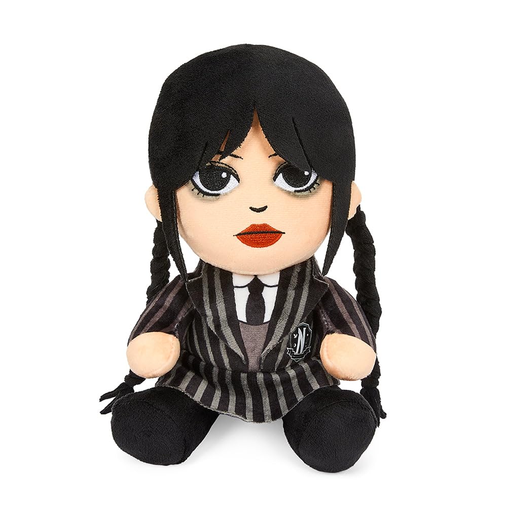 KIDROBOT Official Kidrobot Wednesday Addams Phunny Plush, Black