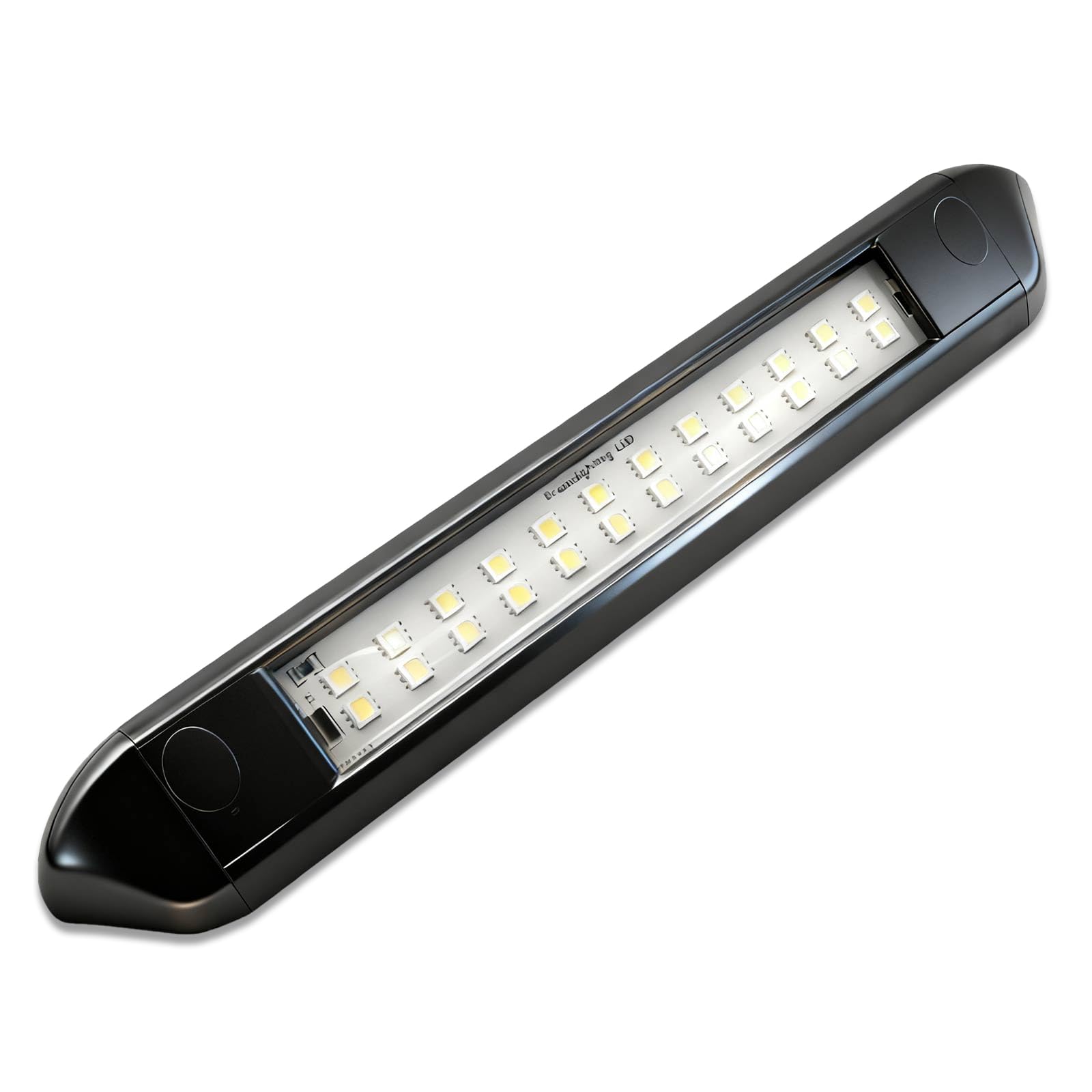 Dream Lighting Caravan Awning Light IP66 Waterproof Black Aluminum Housing 10nch 5.1W 6000K Cool White for Campervan Motorhome Van Exterior Porch Over Door Lighting 350LM