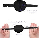 SWKJ 2 Pack Eye Patches Adjustable Soft Comfort For Adults Kids Amblyopia Pirate view 2