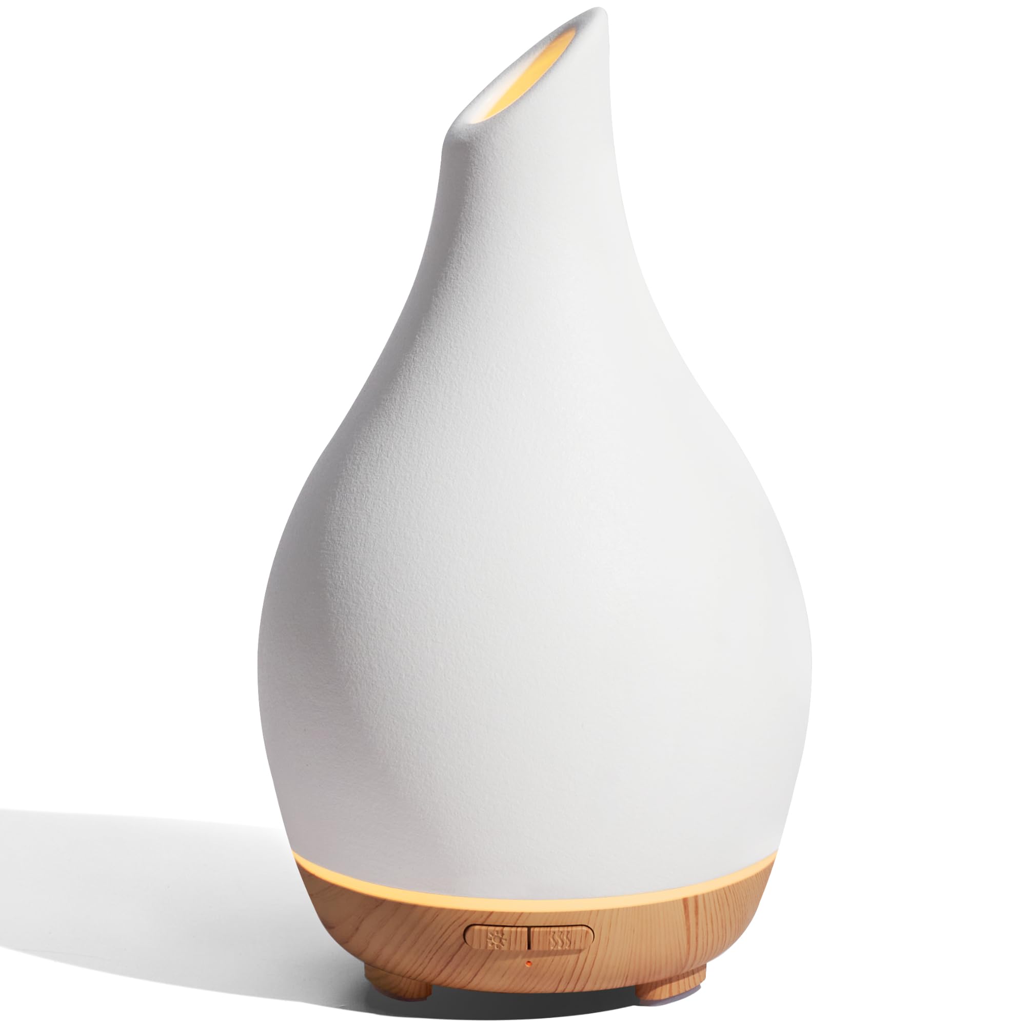 Photo 1 of InnoGear Essential Oil Diffuser, 150ml Ceramic Diffuser Handcrafted Stone Aromatherapy Diffusers Ultrasonic Cool Mist Humidifier Vaporizer with 2 Mist Modes Waterless Auto Off for Room Office, White