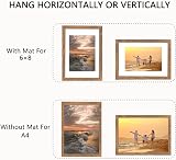 Scholar Tree Brown Wooden A4 Picture Frame Set of 3 with Mount view 6