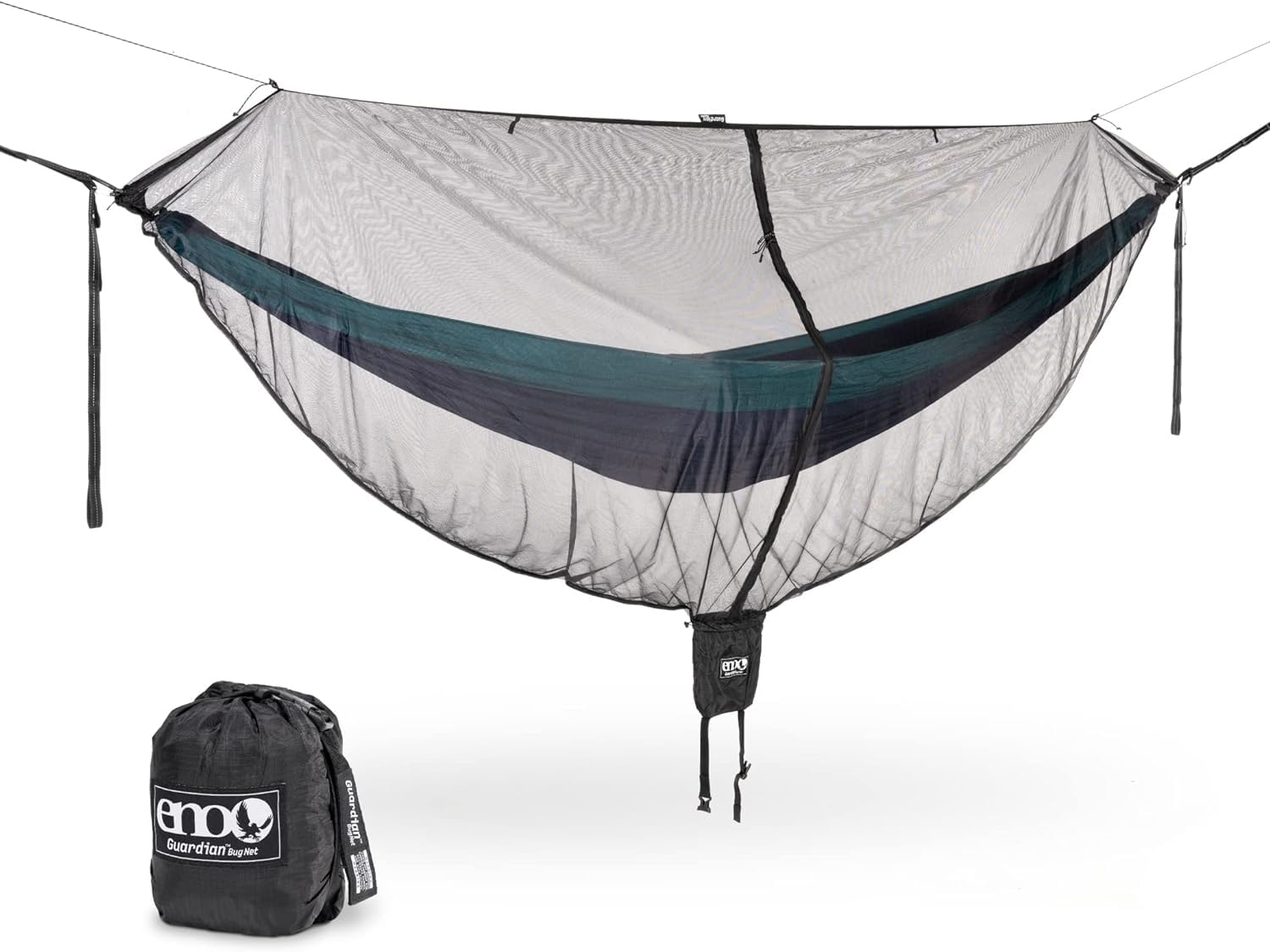 Eagles Nest Outfitters ENO Guardian Bug Net 70 Denier Rip Stop Nylon Sky Weave Mesh Bite Free Peace Of Mind Compatible AWeight 454 g,Black