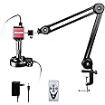 NICE-POWER Digital Microscope Camera, 13MP 1080P HDMI VGA Industrial Video Microscope, 150X Zoom C-Mount Lens, Foldable Stand, LED Ring Light, Soldering Microscopes for Electronics Repair