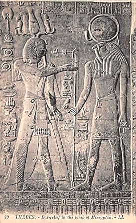 Bas Relief In The Tomb Of Mereuptah Thebes Egypt Egypte Africa Postcard At Amazon S Entertainment Collectibles Store