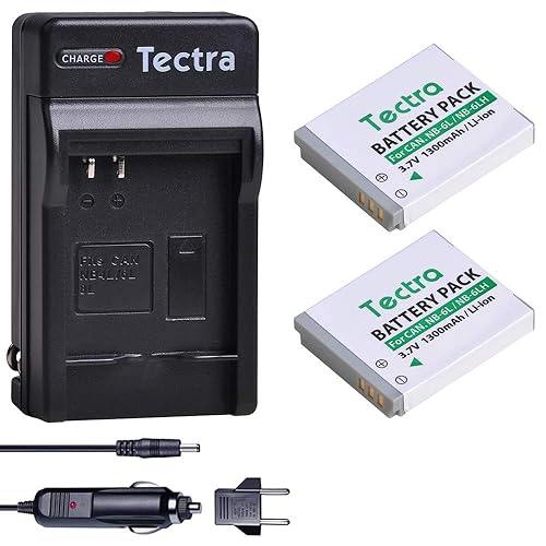Tectra 2X NB-6L NB-6LH Battery and Charger for Canon PowerShot