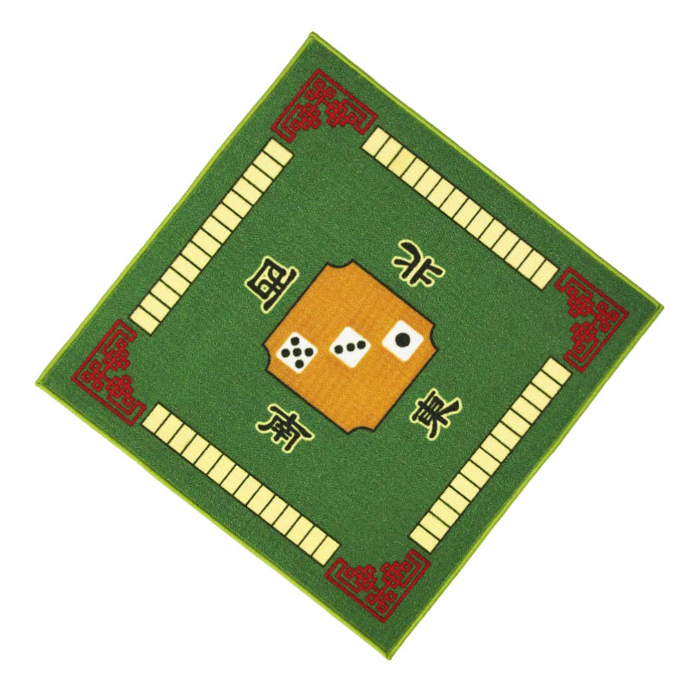 Milisten 1PC Mahjong Mat Square Shape Mahjong Table Cloth Mahjong Game Table Cover Mahjong Cloth Board for home Desktop Games 78.5X78.5CM(Green)