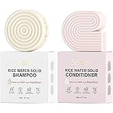 Sefralls Rice Water Hair Care Set – Solid Shampoo & Conditioner Bars with Protein for Strengthening and Repairing Hair – Free from Parabens, Sulfates & Silicones – Nourishing Hair Care – 2-Pack