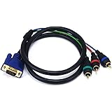3ft VGA to 3 RCA Component Video Adapter for Projectors