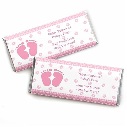 Amazoncom Baby Feet Pink Candy Bar Wrappers Girl Baby Shower