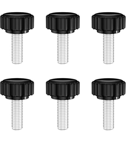 Duimschroef Round Head Plastic Knurled Handle Draai Thumb Zwarte Hand Twist Schroef Straight Grain Handle Screw M4 M5 Gekartelde kop met schroefdraad ( Color : 30mm (20pcs), Grootte : M4