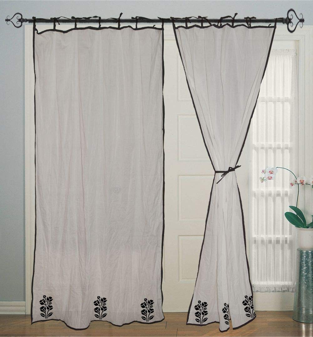 Bedroom Tie top Window Curtains for Living Room 70 84 96
