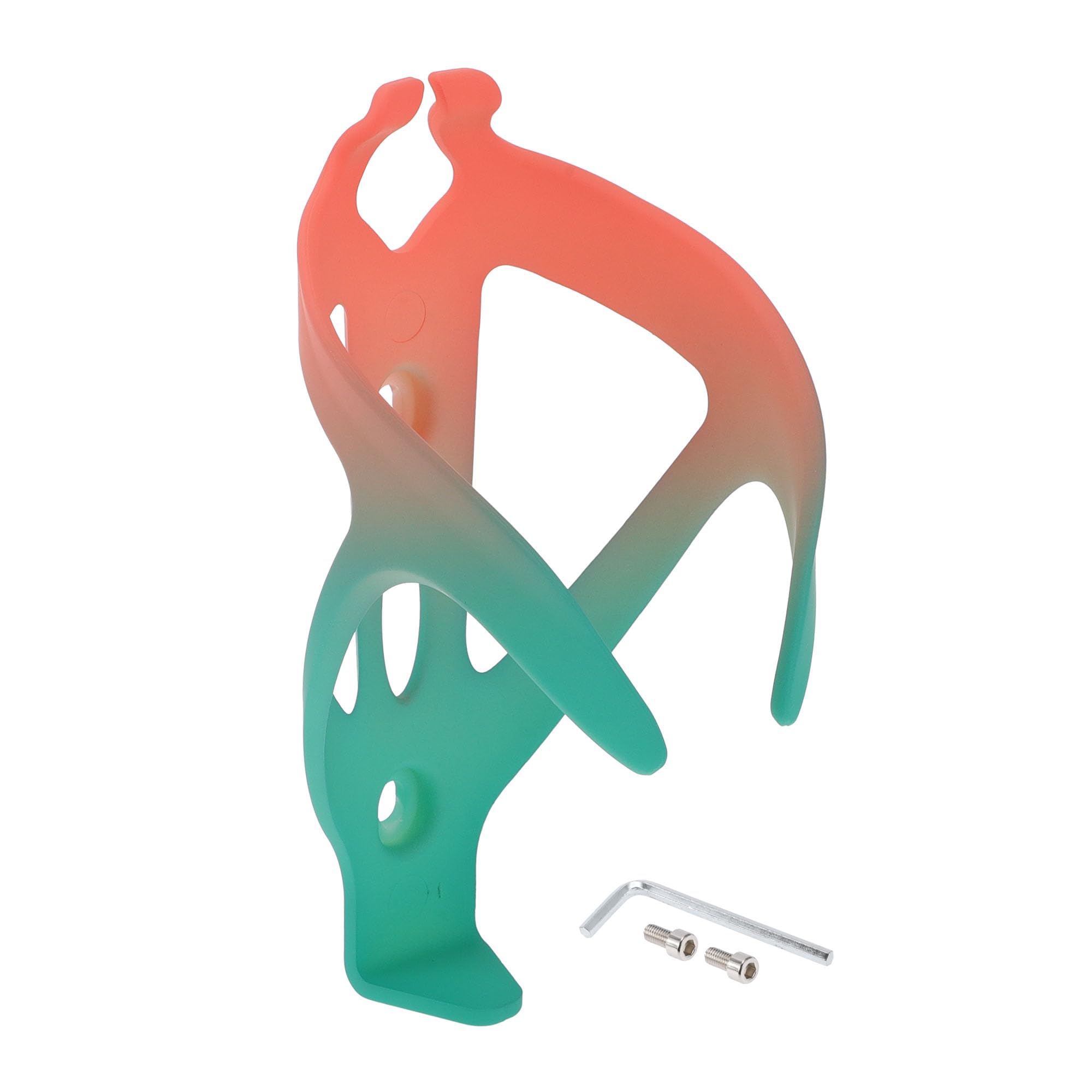 Motoforti Bike Bottle Bicycle Drinks Cup Holder Cage Rack Lightweight Durable Resin Plastic for MTB Road Mountain Bike Orange Green Graduated Color