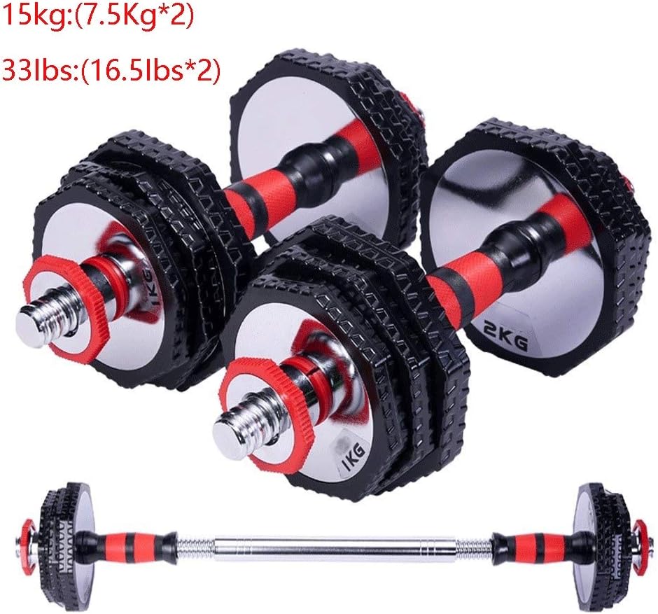 Alvis Dumbbell Set 15KG Adjustable Weight Dumbells Electroplating Dumbbell Indoor Gym Dumbells Barbell Set for Men Body Building 1 Pair Dumbbell (Color : 15 kg/Pair)