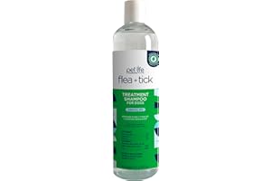 Pet Life Unlimited Natural Flea & Tick Gel Treatment Shampoo for Dogs | Made in USA | 16 Ounce