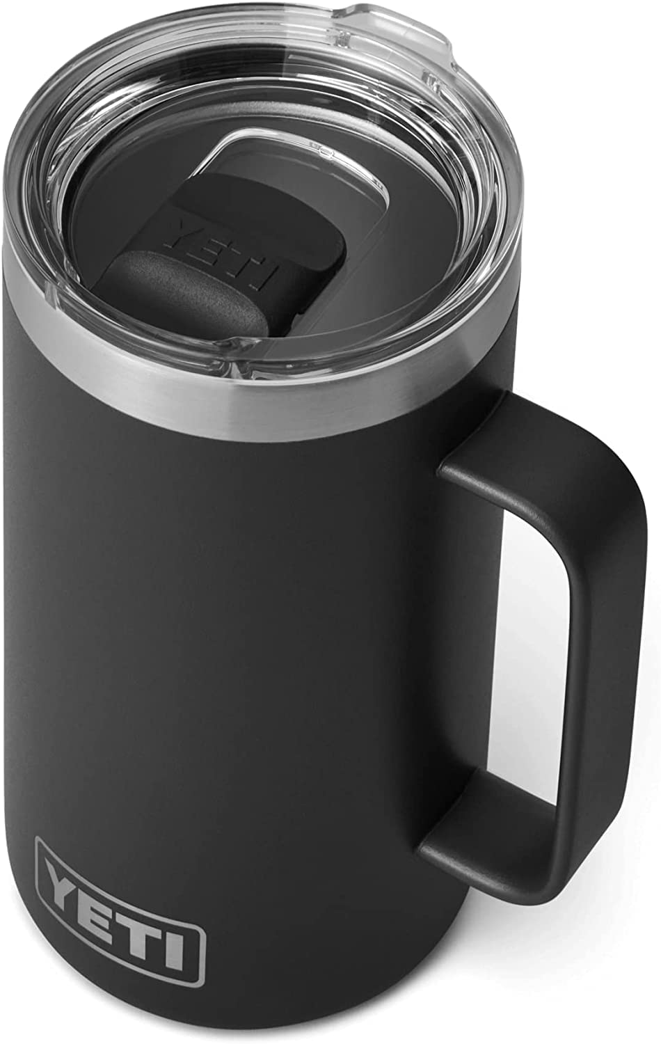 YETI Rambler Mug, Vacuum Insulated Stainless Steel Mug with Magslider Lid, Black, 24 oz (709 ml) — image 1