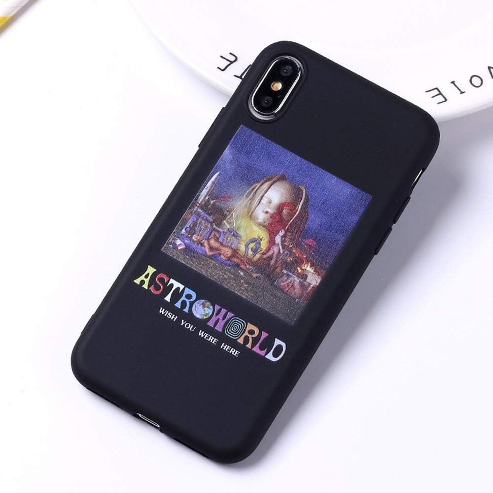 Travis Scott Phone Cases Astroworld Sicko Mode Soft Matte Silicone Candy Case Coque for iPhone 11 6S 8 8Plus X 7 7Plus XS Max (2,for iPhone X XS)