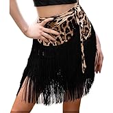 Women's Dance Skirts Ballroom Latin Dance Dress Tango Dance Skirt Apron Tassel Skirt Dance Practice Performance Hip Scarf