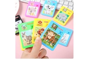 3 Pcs Cute Portable Mini Animal Slide-Puzzle Party Favor Packs gift for Boys and Girls