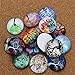 Carykon 25 PCS Glass Dome Cabochons Half Round Flat Backed Tree of Life, 25mm Diameter, Random Color