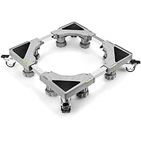 Washing Machine Stand with 4×2 Swivel Wheels + 8 Feet, Mobile Roller Base with Lockable Rubber Wheels, Adjustable…