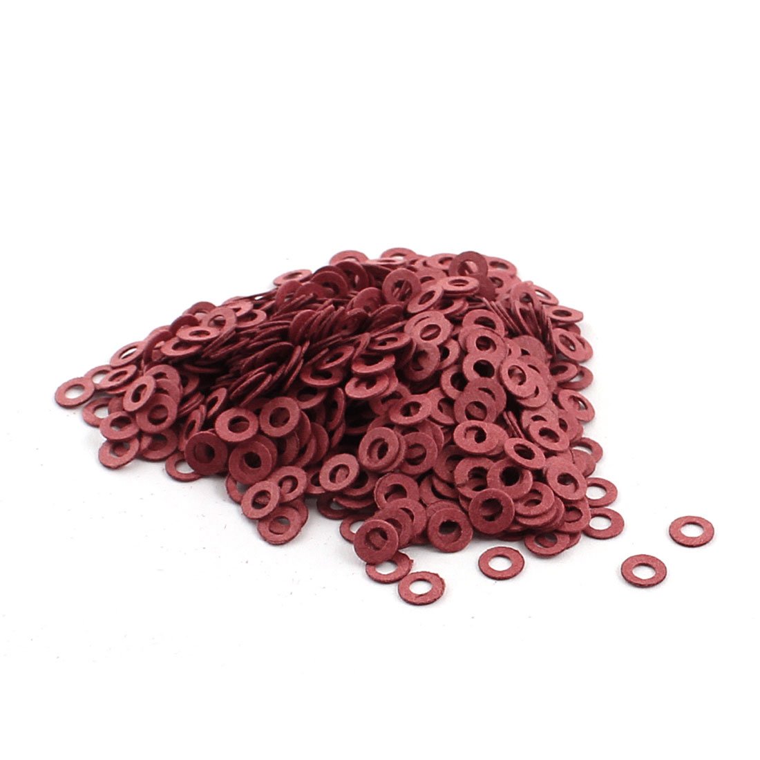 Sourcingmap 1600pcs Insulating Fiber Washer Spacer 2mmx4mmx0.3mm for Motherboard