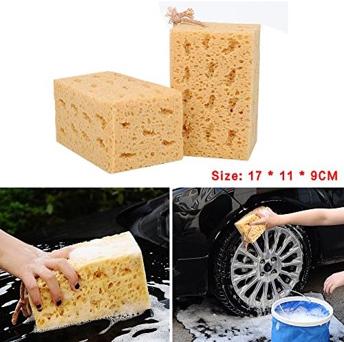 Enterest 1 Piece Car Wash Honeycomb Sponge for Wash and Cleaning Car Wash Wheel Sponge Multi-Use Sponge Car Washing, Bathroom Cleaning, Glass Cleaning