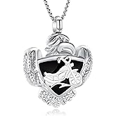 Oinsi Eagle Motorcycle/Bicycle Memorial Urn Necklace Stainless steel Cremation Jewelry for Ashes Car Keepsake Lokets Ashes Holder for Men