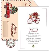 BlinkBlink Christmas Card for Friend, Christmas Greeting Card with Envelope and Seal, Express Your Love and Warm Christmas Wishes for Your Bestie, Thoughtful Card for Him or Her, Friendship Gift for