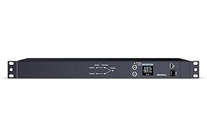 CyberPower PDU24002 Metered ATS PDU, 100-120V, 20A (Derated to 16A), 10 Outlets, 1U Rackmount
