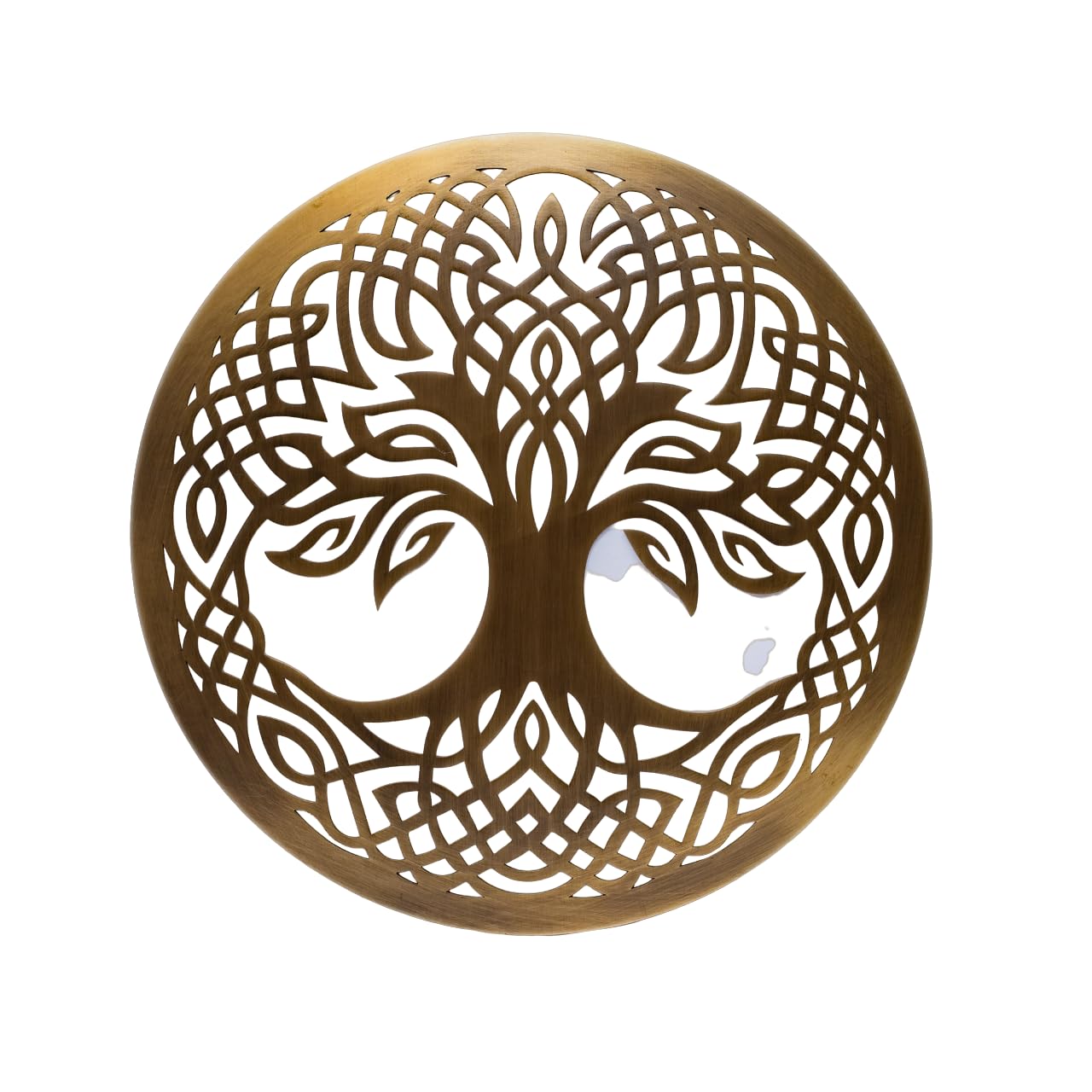 Exclusively Irish Tree of life round-shaped wall hang (Antique Brass)