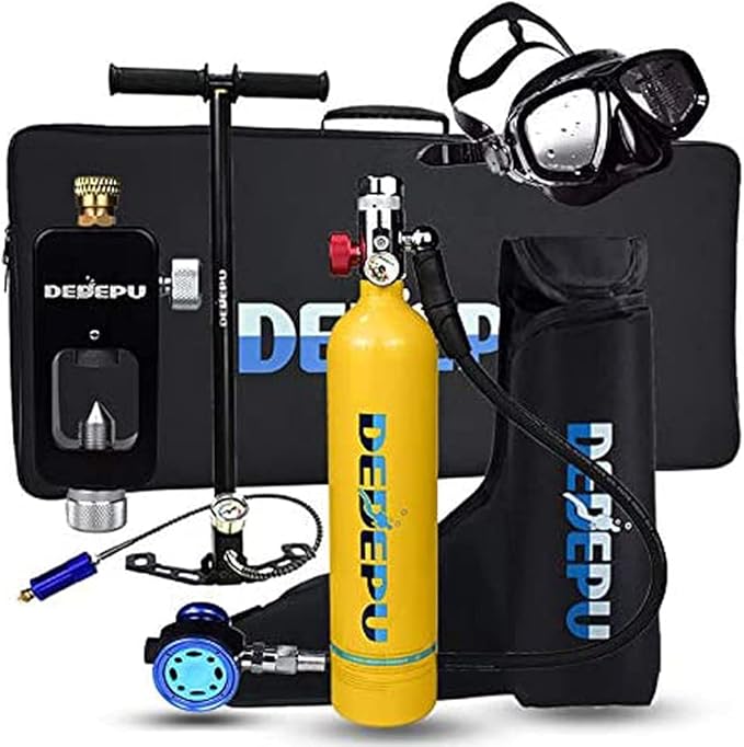 Scuba Diving Tank, Scuba Equipment Set, 1L Scuba Tank with Refill