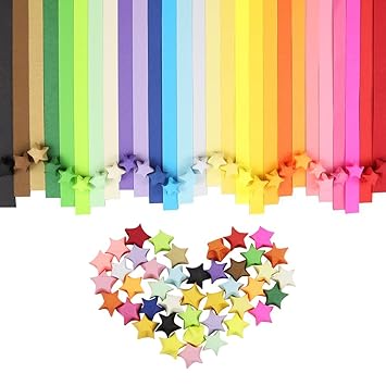 Htinac Origami Sterne Papierstreifen Papiersterne Falten Papier 27 Farben 1080 Streifen