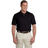 Ashworth Men's Combed Cotton Piqu� Polo - BLACK - 4XL