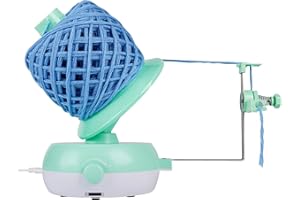 HT-MYLEC Electric Yarn Ball Winder for Crocheting|Automatic Yarn Cake Winder Stepless Speed, Adjustable Weaving Ball Winders, Helper for Yarn Collection Lovers, Green