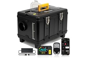 8KW Toolbox Diesel Heater,110V/12V/24V Bluetooth App Control All-in-one Auto Thermostatic Heater with Remote Control and LCD 