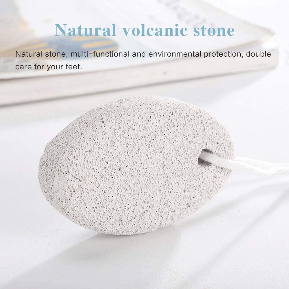 Natural Pumice Stone for Feet, Borogo 2-Pack Lava Pedicure Tools Hard Skin Callus Remover for Feet and Hands - Natural Foot File Exfoliation to Remove Dead Skin, Heels, Elbows, Hands: Beauty