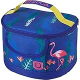 ZUCA Lunchbox (Choose Your Style): Vinyl Liner for Easy Cleaning | for Kids or Adults | BPA Free | Secures to Handle of Any Rolling Bag (Flamingo)