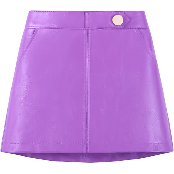 Amazon.com: Girl's Y2k Mini Metallic Skirt Button Up Zip Up A-line