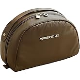 YDR Travel Makeup Bag for Women, Large Capacity Cosmetic Bag with Wide Opening, Partition Organizer, Elastic Bands & Mesh Pocket, Portable Toiletry Bag