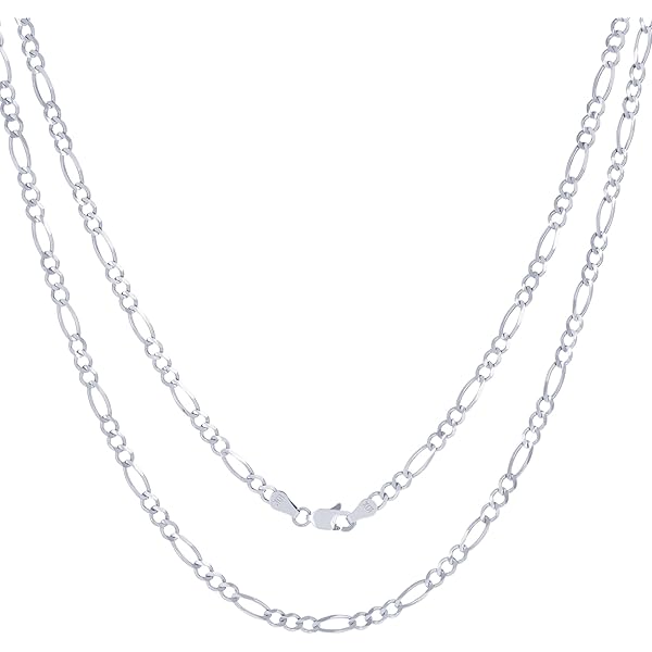 Amazon.com: Nuragold 14k Real Yellow Gold Solid Figaro Link 2.5mm