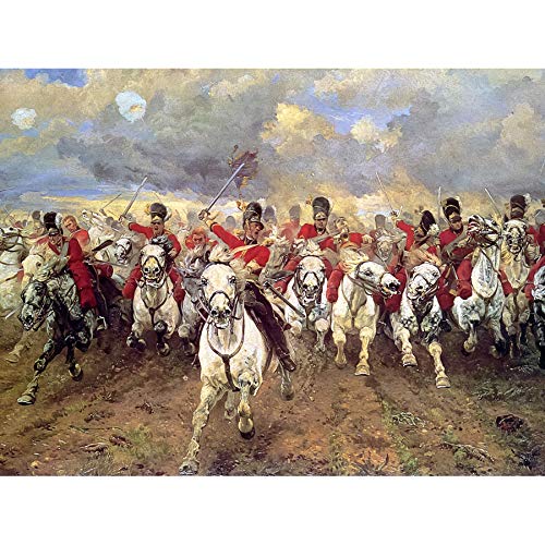 Artery8 Thompson Scotland Forever Battle Waterloo Painting Art Print Canvas Premium Wall Decor Poster Mural