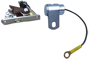GardenP+ Breaker Point & Condenser Kit Compatible with Kohler K91 K141 K161 K181 K241 K301 K321 K341 K361 K662 KT17 KT19 KT21 Engines ; Point 47-150-03/47 150 03-S, Condenser 230722/230722-S