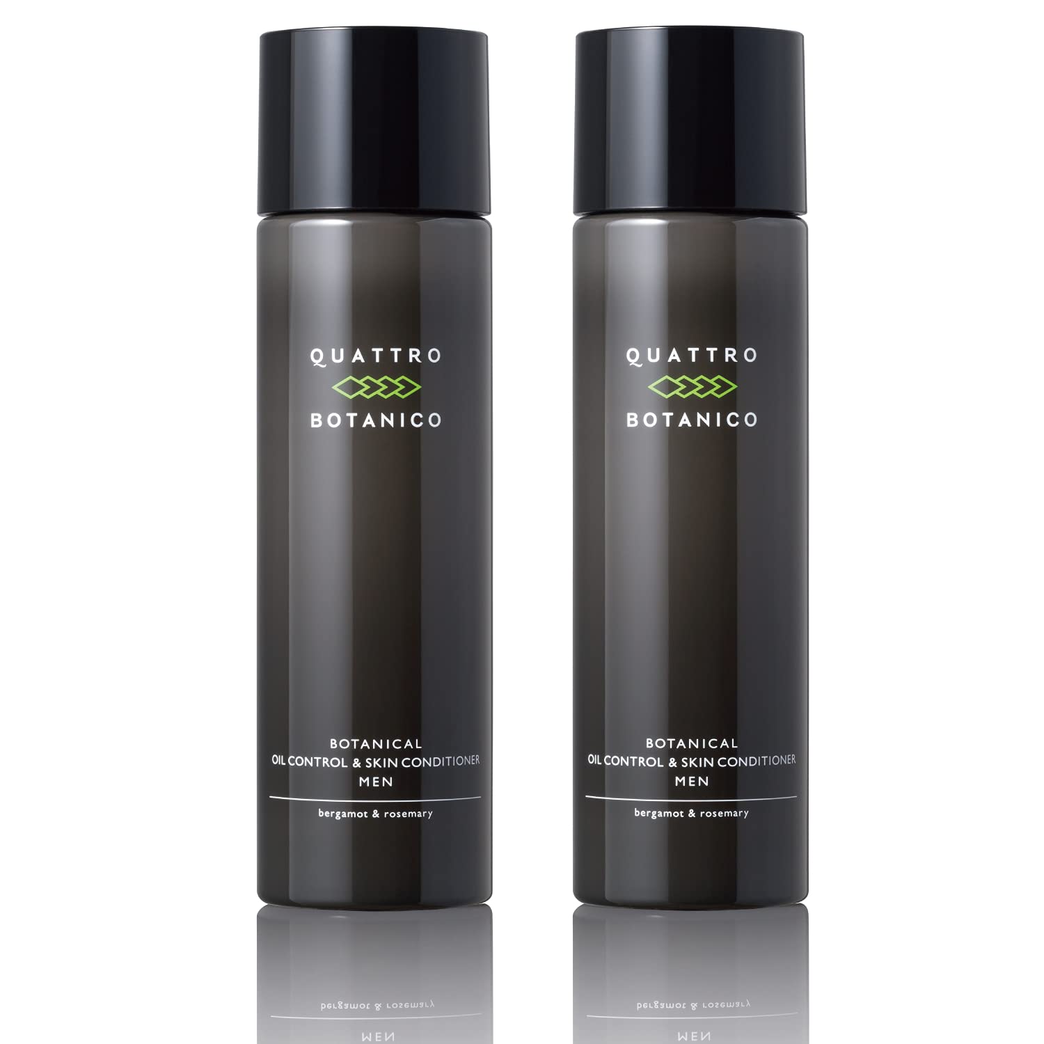 クワトロボタニコ 化粧水 メンズ オールインワン ボタニカル オイルコントロール ＆ スキンコンディショナー さっぱりタイプ 脂性肌向け 男性化粧水 テカリ べたつき 皮脂 オイリー肌 メンズコスメ スキンケア 150ml×2本セット の商品画像