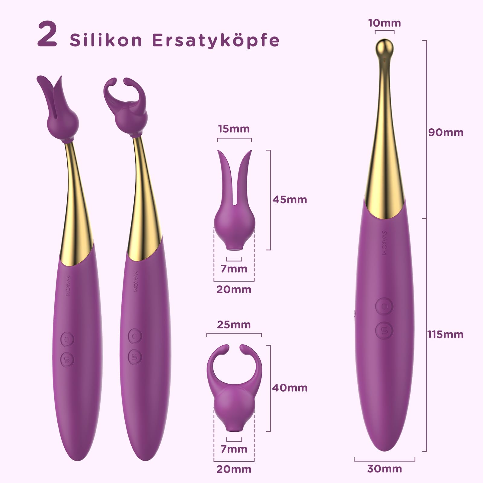 SVAKOM 2 in 1 Sex Spielzeug für die Frau Paare für G-punkt Klitoris,Vibration für Frauen Dildo Sex Toys,25 Vibrationmodi Sex Spielzeug Vibrator,Vibratorensets für Frauen Dildos Sexspielzeug Vibratoren